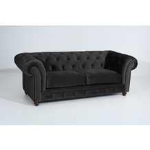 Max Winzer Orleans Sofa 2,5-Sitzer Samtvelours schwarz