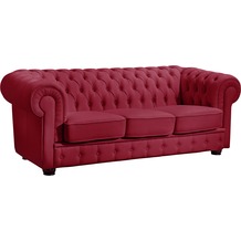 Max Winzer Bridgeport Sofa 3-Sitzer pigmentiertes Nappaleder braun