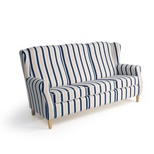 Max Winzer Sofa 3-Sitzer Lorris Flachgewebe blau 193 x 86 x 103