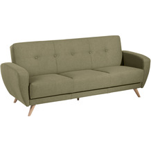 Max Winzer Jerry Sofa 3-Sitzer mit Bettfunktion Samtvelours (mit Clean-Abo Ausrstung) oliv