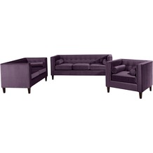 Max Winzer Jeronimo Sofa 3-Sitzer / Sofa 2-Sitzer / Sessel Samtvelours purple