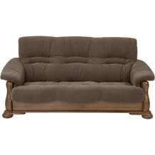 Max Winzer Tennessee Sofa 3-Sitzer Flockstoff braun