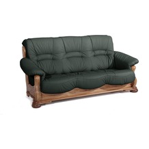 Max Winzer Tennessee Sofa 3-Sitzer Echtleder dunkelgrün