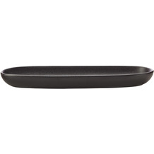 Maxwell & Williams CAVIAR BLACK Platte 30 x 9 cm, Premium-Keramik schwarz, 4 Stück