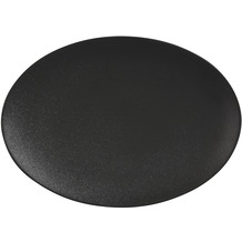 Maxwell & Williams CAVIAR BLACK Platte oval, 30 x 22 cm, Premium-Keramik schwarz, 4 Stück