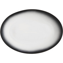 Maxwell & Williams CAVIAR GRANITE Platte oval, 35 x 25 cm, Premium-Keramik granit, 4 Stück