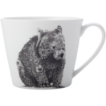 Maxwell & Williams MARINI FERLAZZO Becher Wombat, Premium-Keramik, in Geschenkbox schwarz, weiß