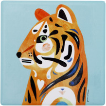 Maxwell & Williams PETE CROMER Keramikuntersetzer Tiger, Keramik - Kork mehrfarbig, 6 Stück