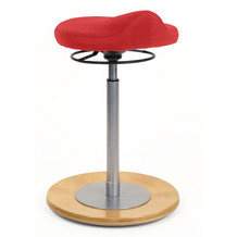Mayer Sitzmöbel Pendelhocker mit ergonomisch geformtem Comfortsitz 1101 Stoff Rot