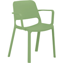 Mayer Sitzmöbel Stapelstuhl mit Armlehnen 2051 Kunststoff Schilf
