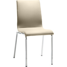 Mayer Sitzmöbel Stuhl 2120 Mikrofaser-Stoff Taupe, Gestell Chrom