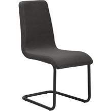 Mayer Sitzmöbel Stuhl 2130 Mikrofaser-Stoff Graphit, Gestell Schwarz, Freischwinger