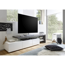 MCA furniture Alimos TV Element II weiß, Dekor Beton 3 Schubkästen 204 x 44 x 40 cm