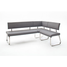 MCA furniture ARCO Eckbank, Echtlederbezug grau