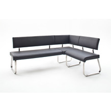 MCA furniture ARCO Eckbank, Echtlederbezug schwarz