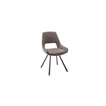 MCA furniture BAYONNE 4 Fuß Stuhl, 2er Set, anthrazit schlamm