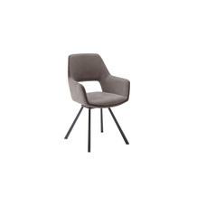 MCA furniture BAYONNE 4 Fuß Stuhl mit Armlehnen, 2er Set, cappuccino