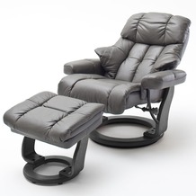 MCA furniture Calgary XXL Relaxsessel mit Hocker, schlamm/schwarz