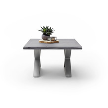 MCA furniture Cartagena Couchtisch grau Edelstahl gebrstet X-Bein 75 x 45 x 75 cm
