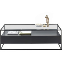 MCA furniture EVORA Couchtisch schwarz  2 Schubkästen 120 x 40 x 60 cm