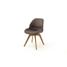 MCA furniture HENDERSON 4 Fuß Stuhl, 2er Set, cappuccino