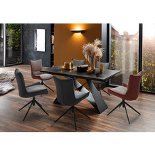 MCA furniture KITAMI 4 Fuß Stuhl, 2er Set, rostbraun
