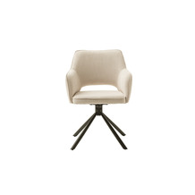 MCA furniture LUZON 4 Fuß Stuhl mit Armlehnen, 2er Set, creme