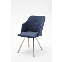 MCA furniture MADITA 4 Fuß Stuhl B -eckig, 2er Set, nachtblau
