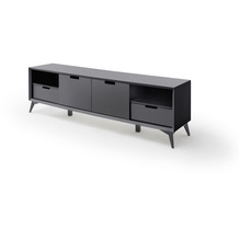 MCA furniture NETANJA Lowboard 180 grau I wei  4 Schubksten 180 x 55 x 40 cm