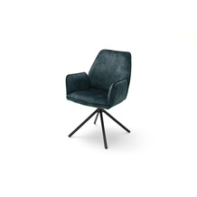 MCA furniture OTTAWA 4 Fu Stuhl mit Armlehnen, 2er Set, petrol