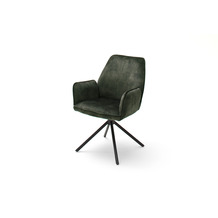 MCA furniture OTTAWA 4 Fuß Stuhl mit Armlehnen 2, 2er Set, olive