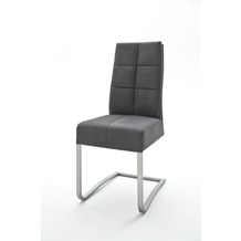 MCA furniture SALVA 2 Schwingstuhl mit Griff, 2er Set, grau