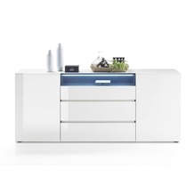 MCA furniture Vicenza Sideboard mit 3 Türen, 2 Schubkästen und 1 offenen Fach, weiß