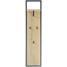 MCA furniture YORKSHIRE-S Garderobenpaneel eiche/schwarz   30 x 125 x 27 cm