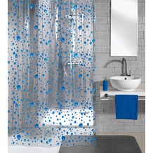 Meusch Duschvorhang Drops Marineblau 180x200 cm