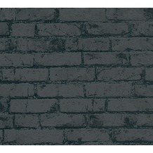 Michalsky Living Mustertapete in Backsteinoptik High Rise Vliestapete metallic schwarz 10,05 m x 0,53 m