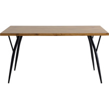 Möbilia Tisch 150x90 cm natur, Beine schwarz 18020006