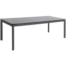 MWH Alutapo Gartentisch, HPL-Tischplatte, 220 x 95 x 74 cm, grau