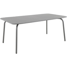 MWH Kleo Tisch und Tischplatte aus Vollaluminium light grey