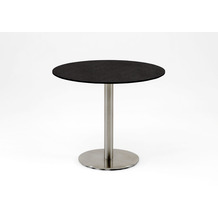 Niehoff Garden Tisch BISTRO Tischplatte (rund) HPL Granit Untergestell Edelstahl Profilsäule 70 / 76cm