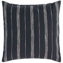 Nosh Adalgisa Kissenbezug aus Baumwolle schwarz und weiß gestreift 45 x 45 cm