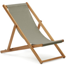 Nosh Adredna faltbarer Liegestuhl für außen aus massivem Akazienholz FSC 100% in grün
