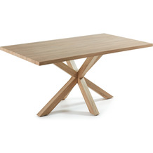 Nosh Argo Tisch 180 x 100 cm mit Melamin natur und Stahlbeinen mit Holzeffekt