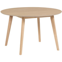 Nosh Batilde runder Tisch aus massivem Kautschuk mit Eschenfurnier Ø 120 cm