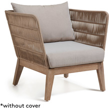 Nosh Belleny Sessel aus Seil in Beige und massivem Akazienholz FSC 100%
