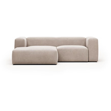Nosh Blok 2-Sitzer Sofa mit Chaiselongue links beige 240 cm