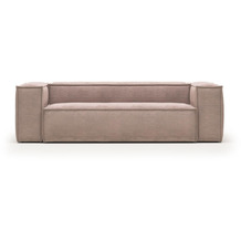 Nosh Blok 3-Sitzer-Sofa breiter Cord rosa 240 cm