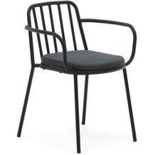 Nosh Bramant Stuhl aus Stahl mit schwarzem Finish