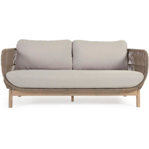 Nosh Catalina 3-Sitzer Sofa aus beigem Seil und massivem Akazienholz 170 cm FSC
