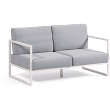 Nosh Comova 2-Sitzer-Sofa 100% outdoor blau und Aluminium weiß 150 cm